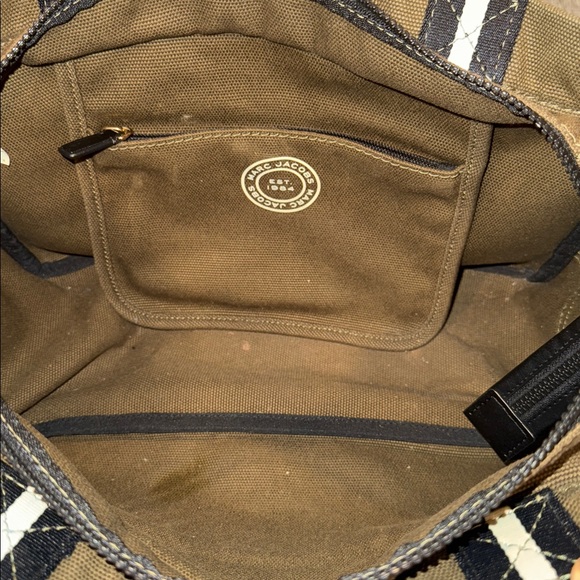 Marc Jacobs Bag Signet Canvas Olive Green Logo Tote - Picture 14 of 17